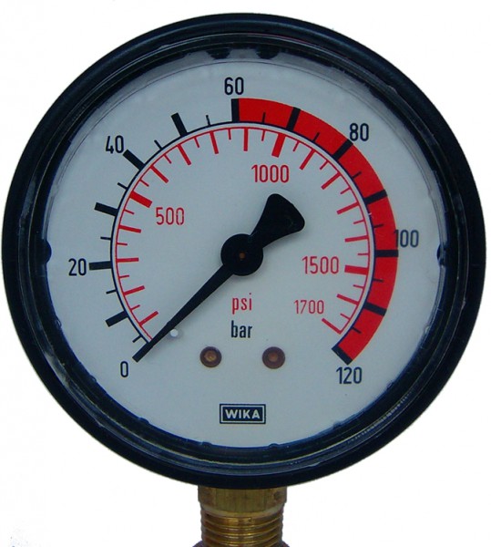 Manometer, Glyzerinmanometer bis 120 bar